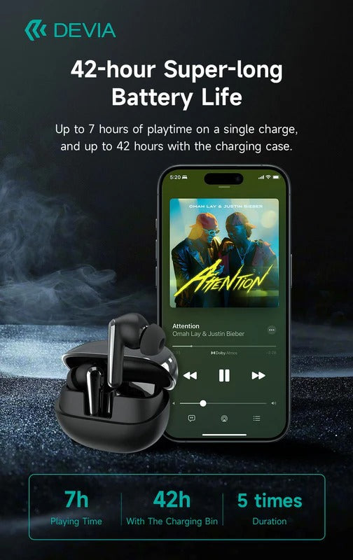 DEVIA Star Series ANC TWS-E4 Wireless Earphone - Black