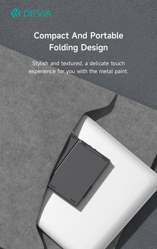 DEVIA Lingo Series Wireless Folding Keyboard with Touchpad - Gray