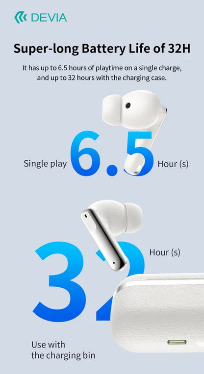 DEVIA ANC TWS Ultra1 Wireless Earphone - Black