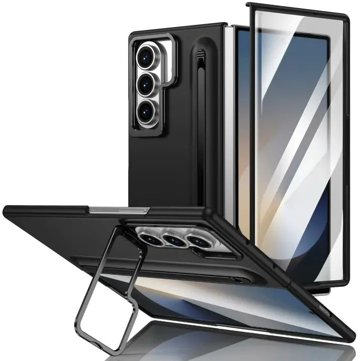 Mercury Goospery 360 Case with Free Stylus and Lens Stand for Samsung Galaxy Z Fold7 (2025) - Black