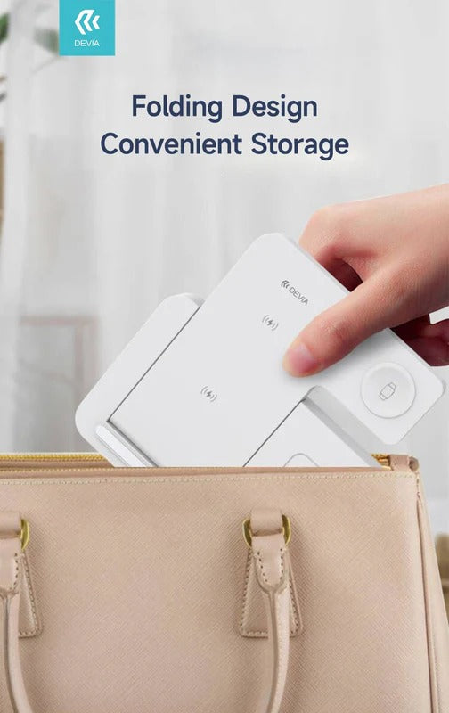 DEVIA Smart Series 3 In 1 Bracket Wireless Charger - White