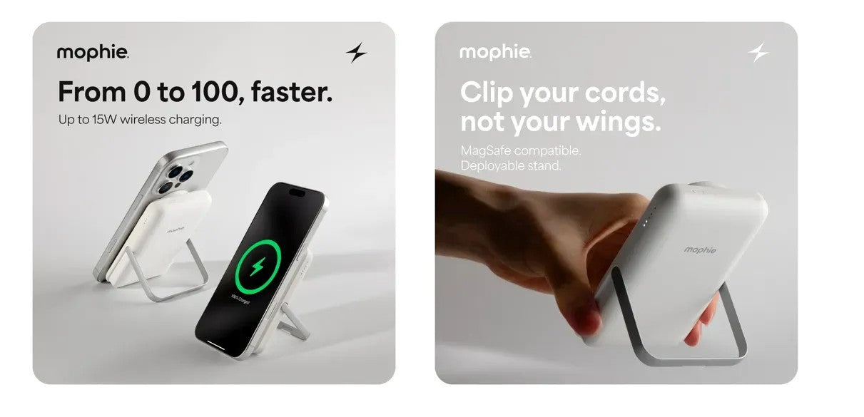 Mophie Essentials Snap+ Powerstation 10K with Stand - White