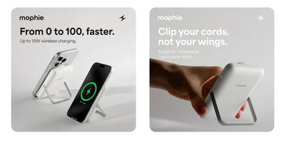Mophie Essentials Snap+ Powerstation 10K with Stand - White