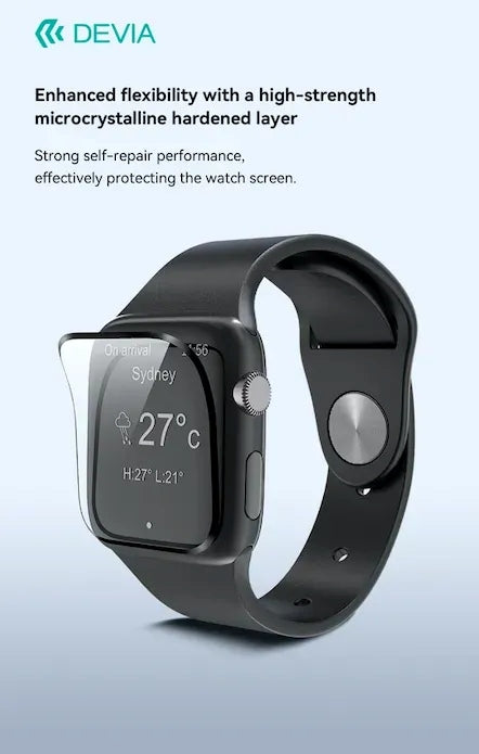 DEVIA Watch Protective Film with Assist Tool for Apple Watch (2025/2024) - Clear
