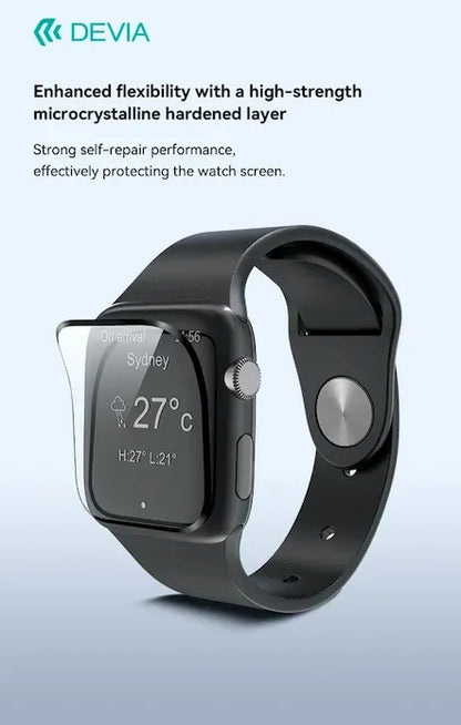 DEVIA Watch Protective Film with Assist Tool for Apple Watch (2025/2024) - Clear