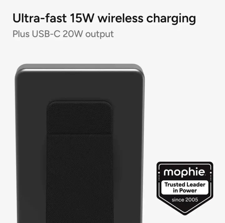Mophie Powerstation Mini Qi2 Wireless with Stand - Black