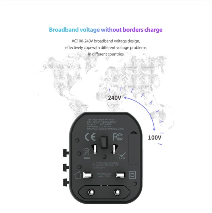 DEVIA Global Multi-function Travel Adapter 30W - Black