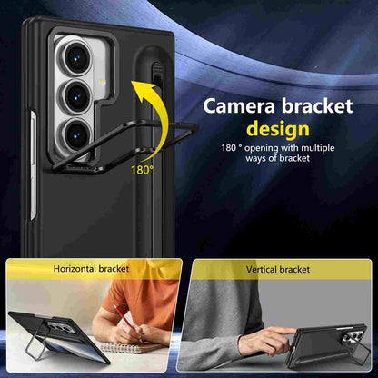 Mercury Goospery 360 Case with Free Stylus and Lens Stand for Samsung Galaxy Z Fold7 (2025) - Black