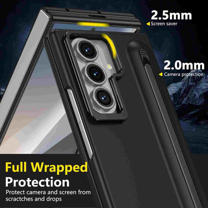 Mercury Goospery 360 Case with Free Stylus and Lens Stand for Samsung Galaxy Z Fold7 (2025) - Black