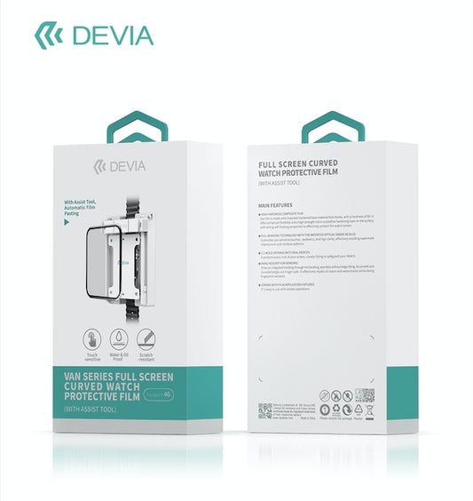 DEVIA Watch Protective Film with Assist Tool for Apple Watch (2025/2024) - Clear