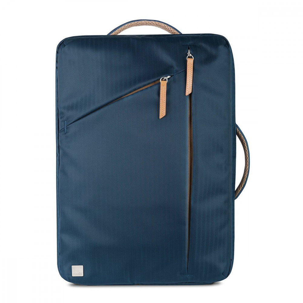 Moshi Venturo Slim Ergonomic Crossbody Laptop Backpack with Cushioned Compartments (16" Bahama Blue)