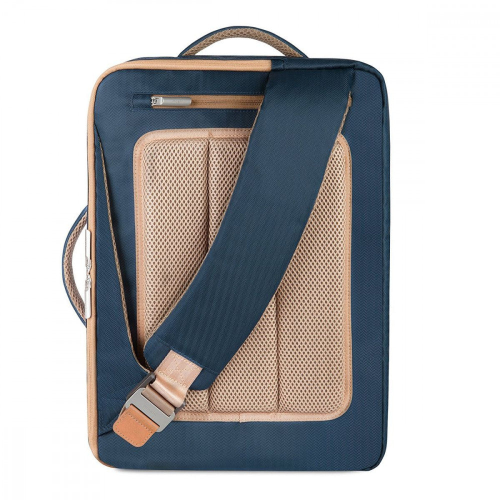 Moshi Venturo Slim Ergonomic Crossbody Laptop Backpack with Cushioned Compartments (16" Bahama Blue)