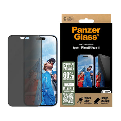 PanzerGlass Ultra-Wide Fit Privacy Screen Protector for iPhone 16 Series (2024)