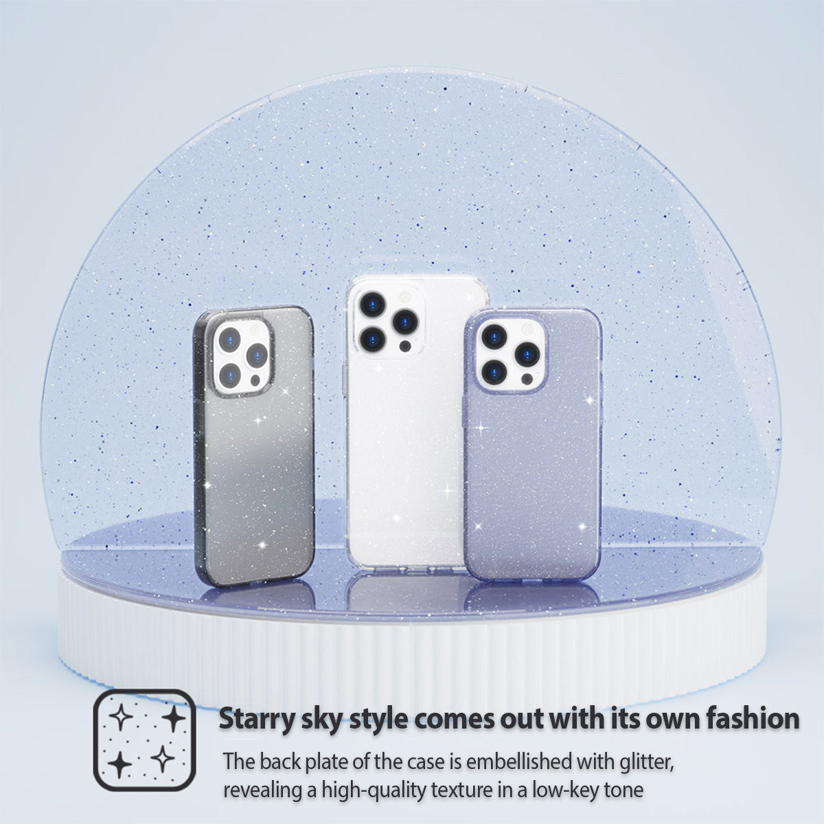 JTLEGEND Glitter Hybrid Cushion Case for iPhone 15 Series (2023)