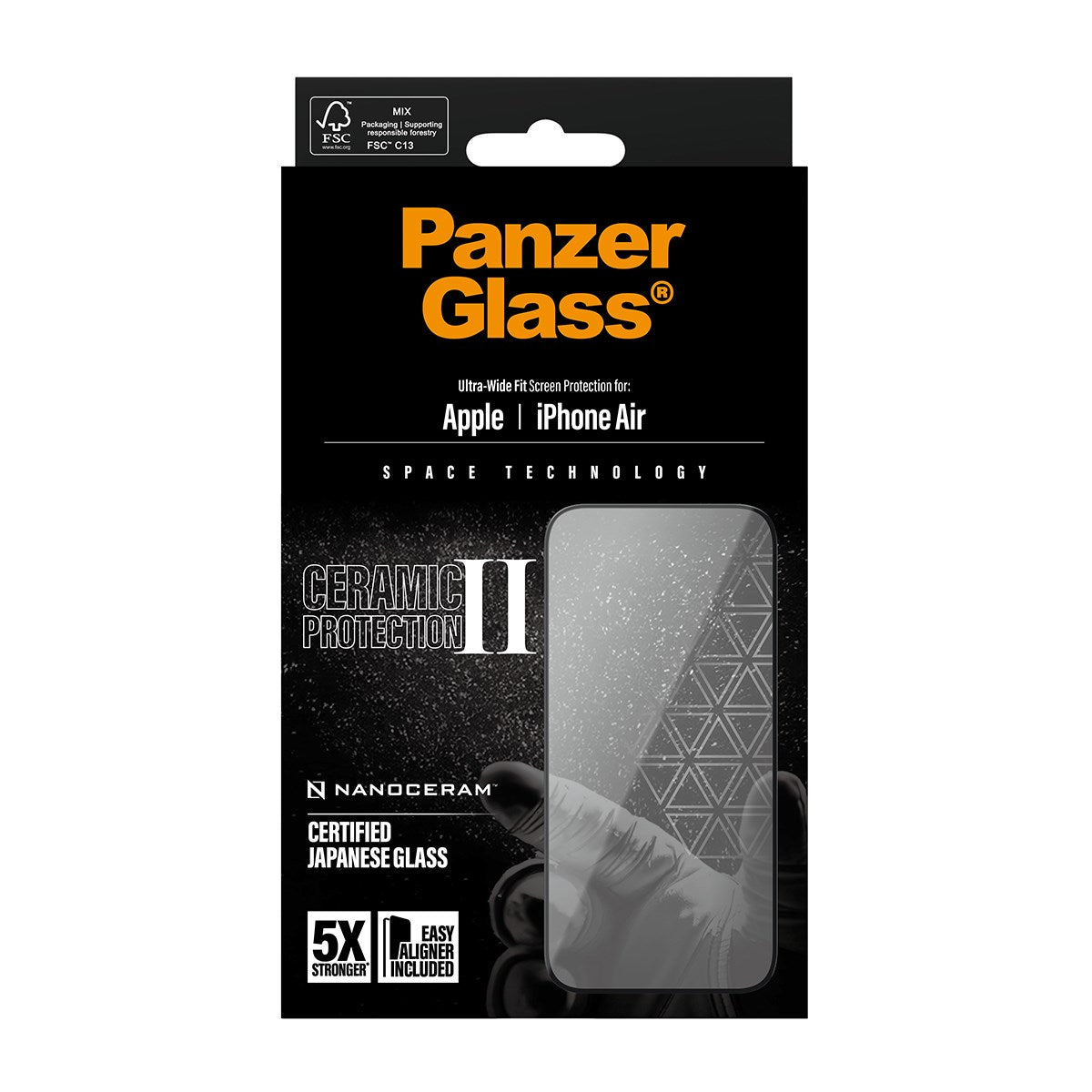 PanzerGlass Ceramic II Screen Protector Ultra-Wide Fit with EasyAligner