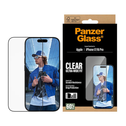 PanzerGlass Screen Protector Ultra-Wide Fit with EasyAligner for iPhone 17 6.3" (2025)