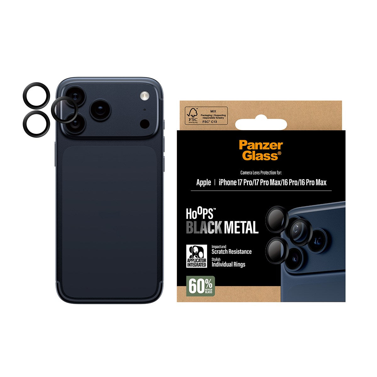 PanzerGlass Hoops Lens Protector for iPhone 17 Series (2025) / iPhone 16 Series (2024)