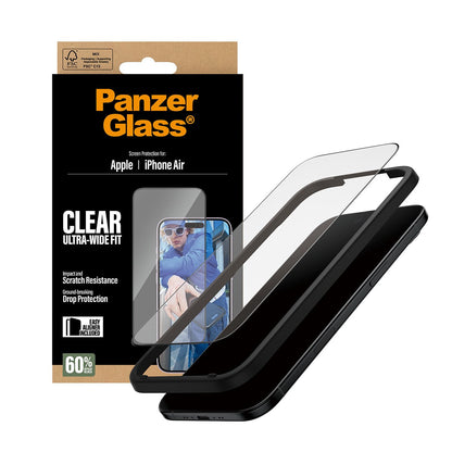 PanzerGlass Screen Protector Ultra-Wide Fit with EasyAligner for iPhone Air 6.5" (2025)