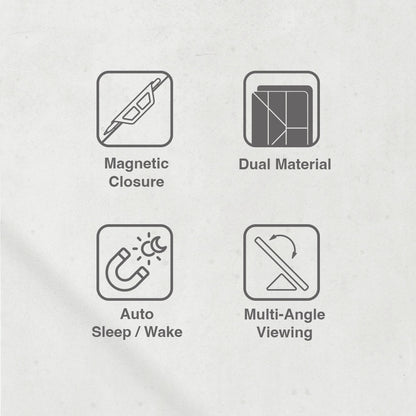 JTLEGEND AMOS QCAC Folio Case with Pencil Clip for iPad mini 8.3" (2021)