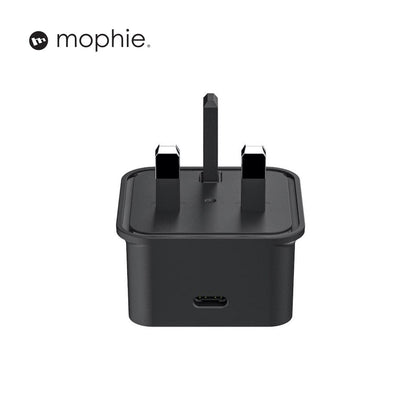 Mophie Wall Adapter Accelerated Charging for USB-C Devices 18W UK Plug, Black