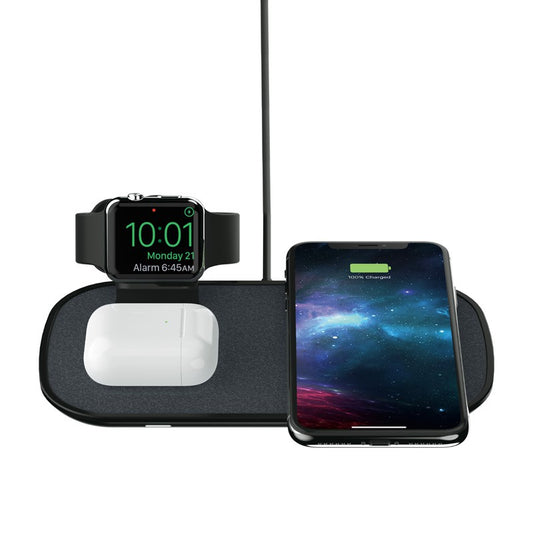 Mophie 3-in-1 Wireless Charging Pad (10W & 7.5W), Black