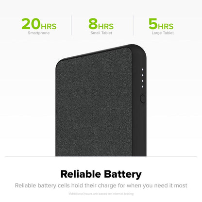 Mophie Powerstation Plus XL External Battery Switch-Tip-Cable (10,000mAh) (G4), Fabric Black