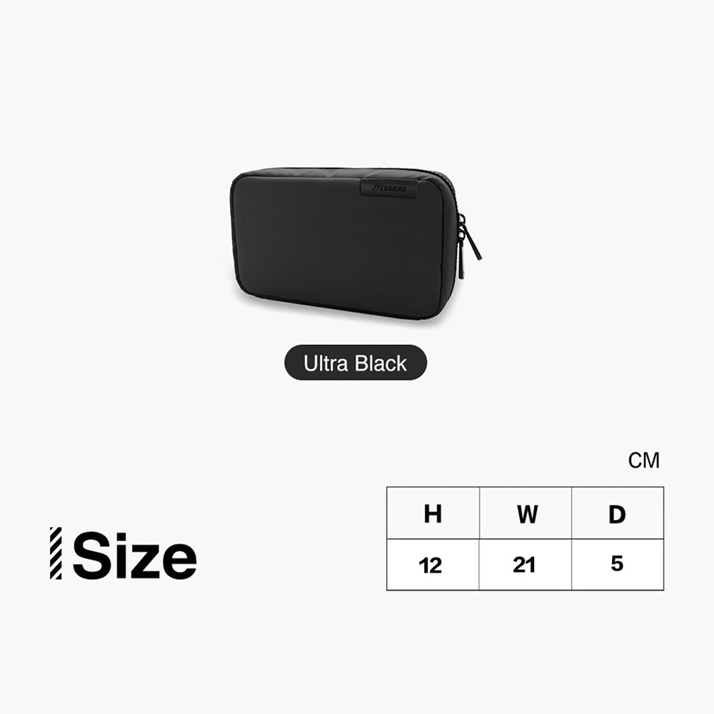 JTLEGEND NESS Stow Organizer Bag, Ultra Black, Lightweight 120G Water-Repellent Functional Organizer Bag