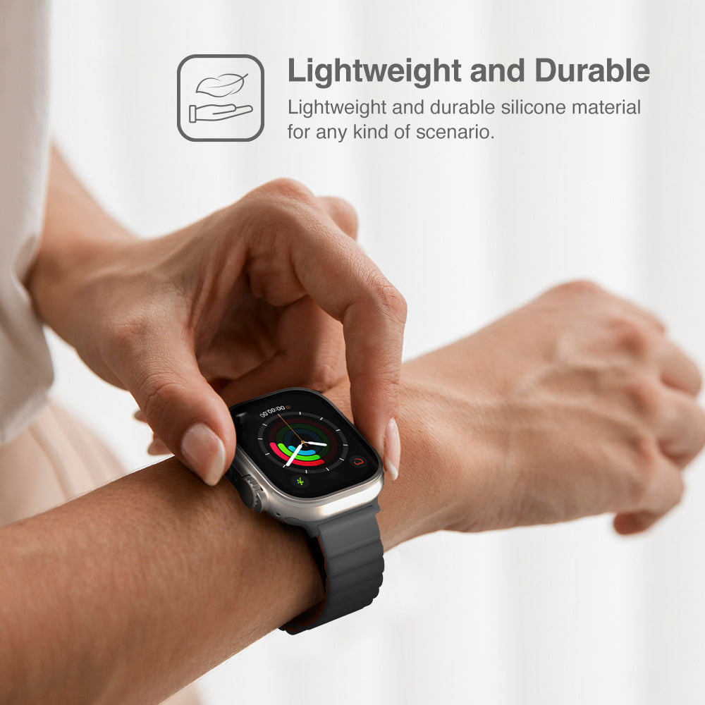 JTLEGEND Lithe Magnetic Band for Apple Watch 49mm/45mm/44mm/42mm, Black