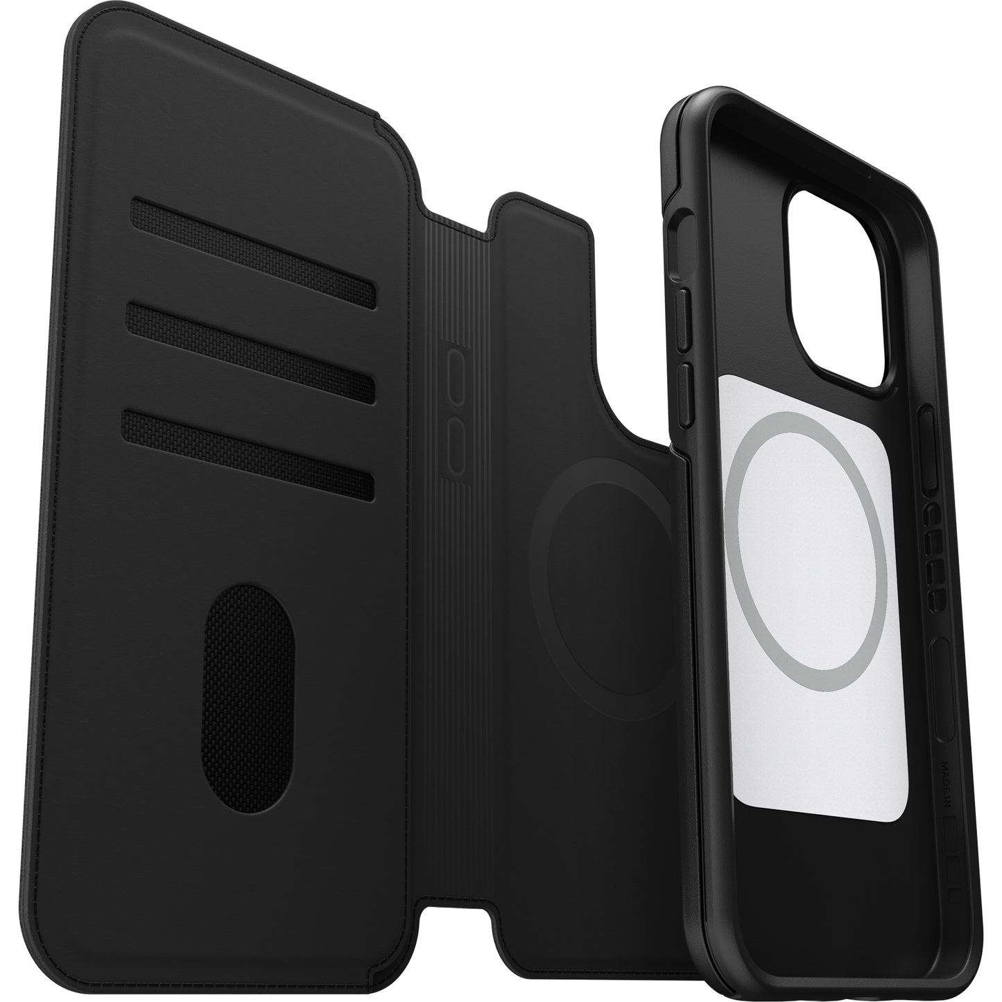 OtterBox MagSafe Folio for iPhone 12/13 Pro Max 6.7" (2020/2021), Shadow (Black/Pewter) (Bulk Pack)