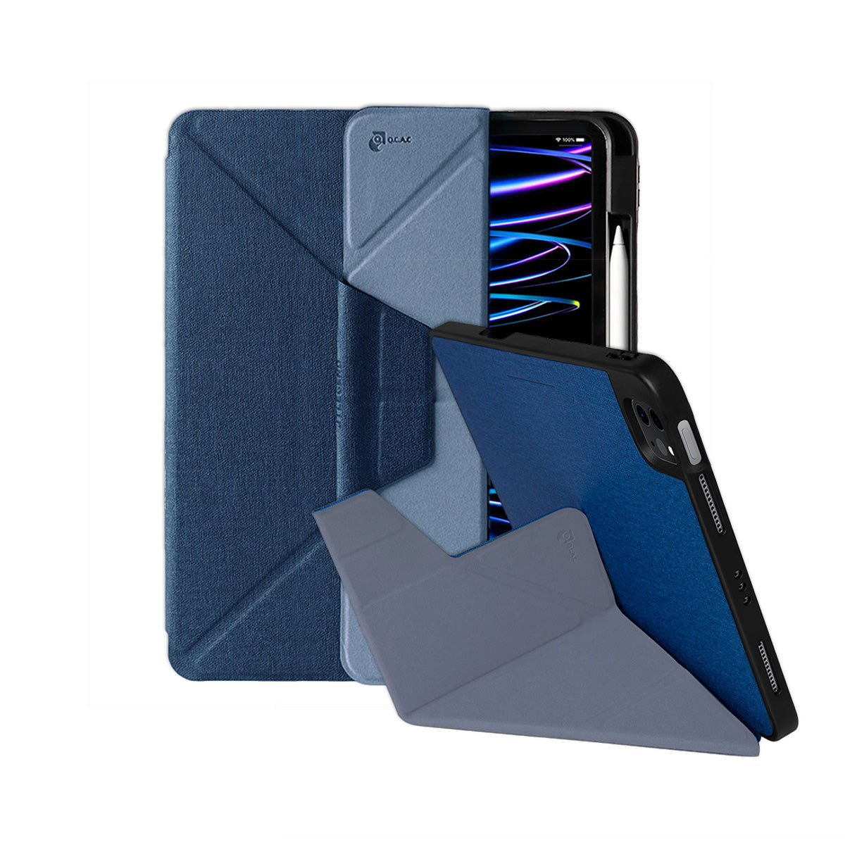 JTLEGEND AMOS QCAC Folio Case with Pencil Holder and Clip for iPad Pro 12.9" (2022/2021)