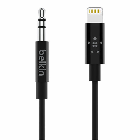 Belkin 3.5 mm Audio Cable with Lightning Connector (6"), Black