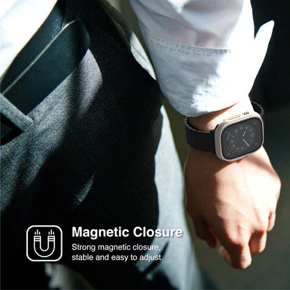 JTLEGEND Lithe Magnetic Band for Apple Watch 49mm/45mm/44mm/42mm, Black