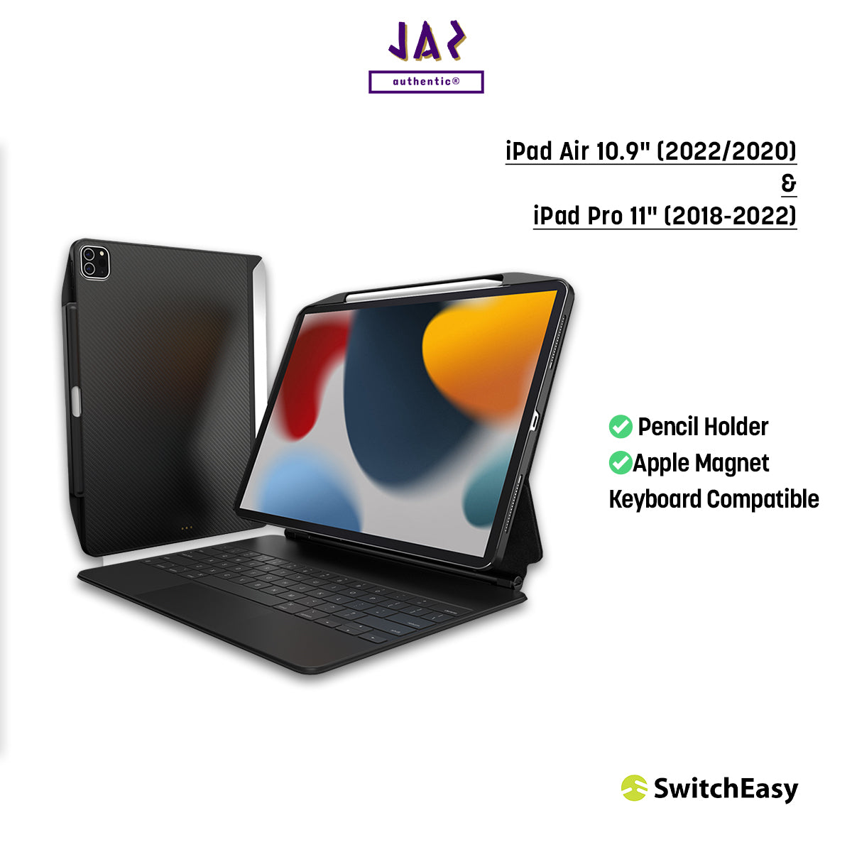 SwitchEasy CoverBuddy Case for iPad Air 10.9" (2022/2020) & iPad Pro 11" (2018-2022)