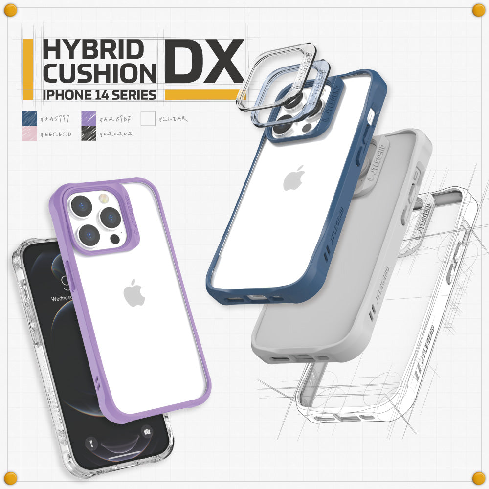 JTLEGEND Hybrid Cushion DX Case for iPhone 14 Pro Max 6.7" (2022), Customizable Camera Protection Ring
