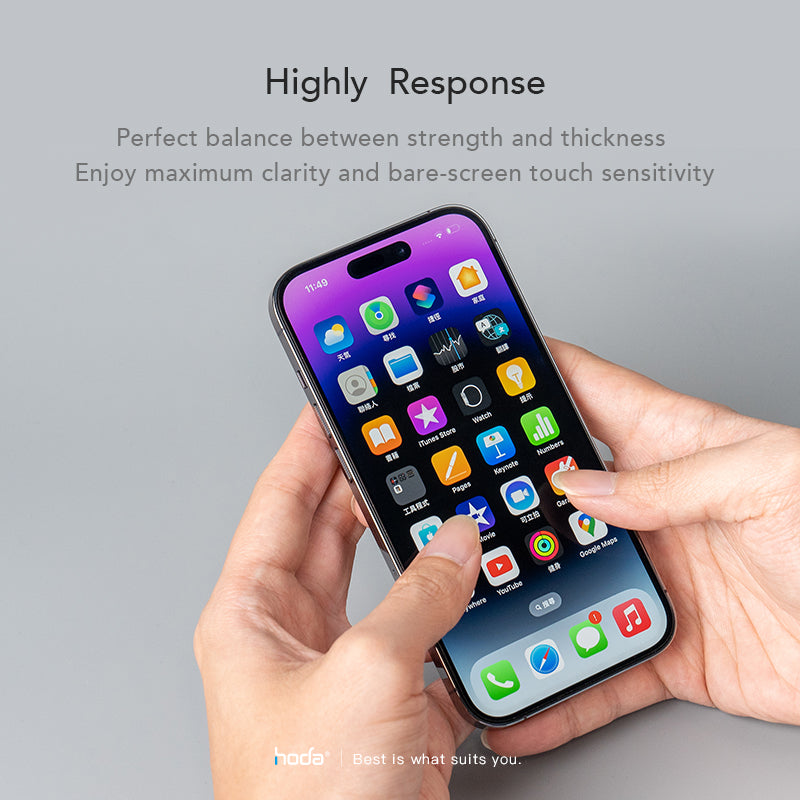 Hoda Clear 0.33mm Full Coverage Tempered Glass Screen Protector for iPhone 15 Series (2023)