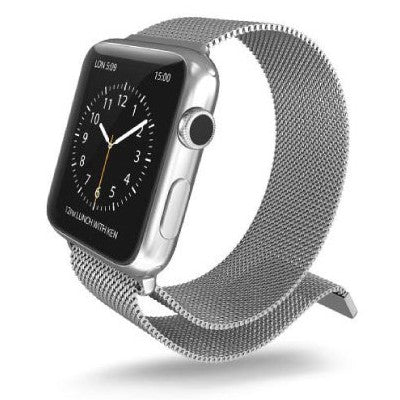 X-Doria Mesh Band for Apple Watch 49mm/45mm/44mm/42mm, Silver