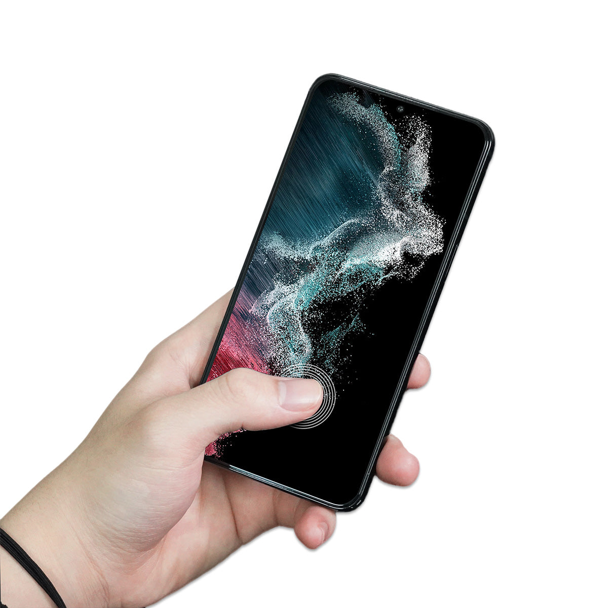 ANANK 2.5D Black Frame Tempered Glass Fingerprint Compatible Full Glue for Samsung Galaxy S23 / S23+