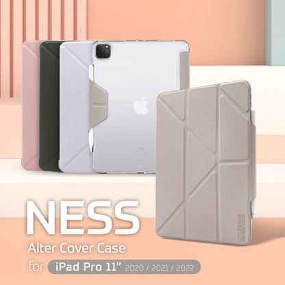 JTLEGEND Ness QCAC Folio Case with Pencil Clip & Water Repellent Material for iPad Pro 11" (2022/2021)