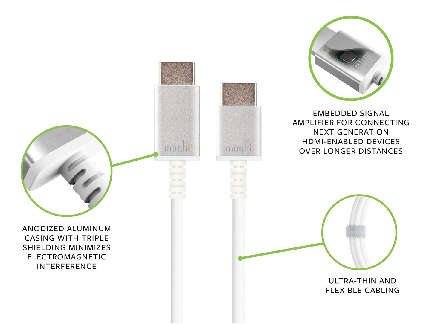 Moshi Ultra-thin Active HDMI Cable (7M, 23ft)