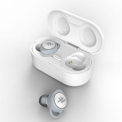 ZAGG iFrogz Airtime Truly Wireless Earbuds Sweat Resistant, Simple Pairing, 15HR Battery Life, White