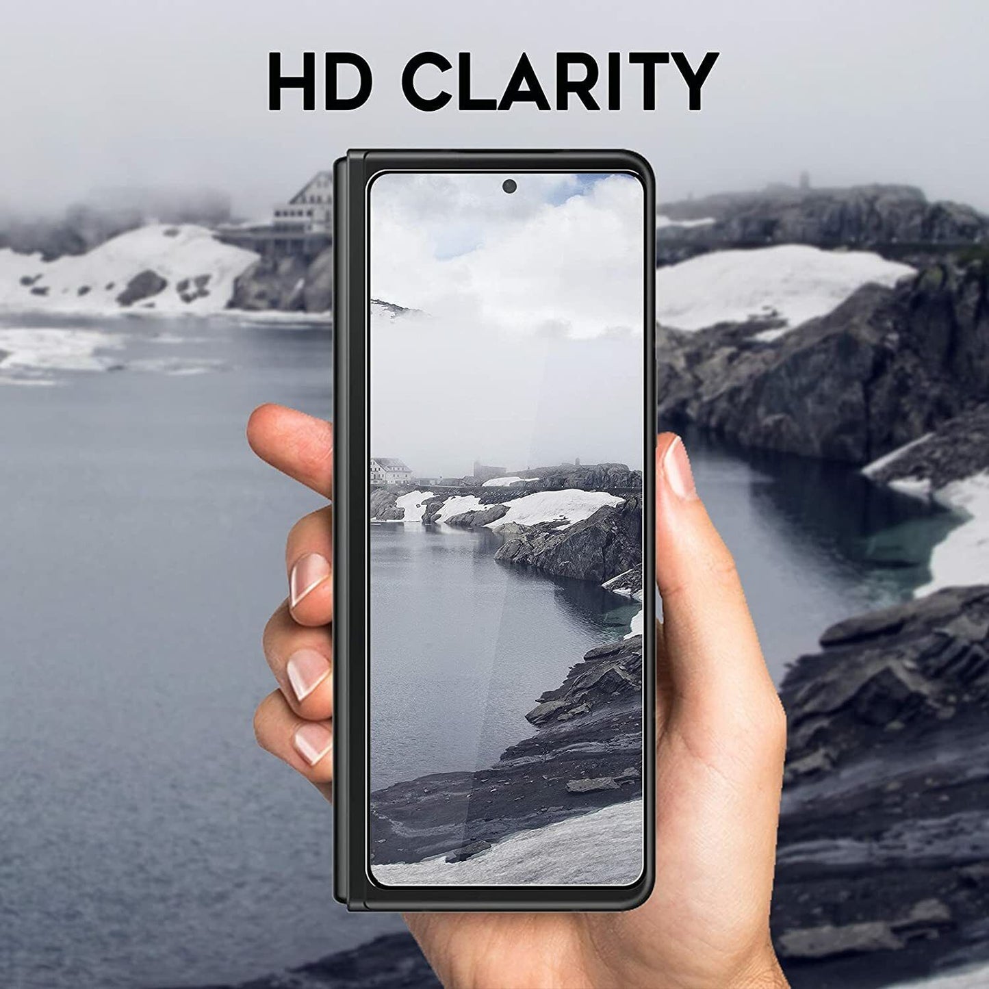 ANANK Tempered Glass for Samsung Galaxy Z Fold5 (2023) - Clear (Front Screen)