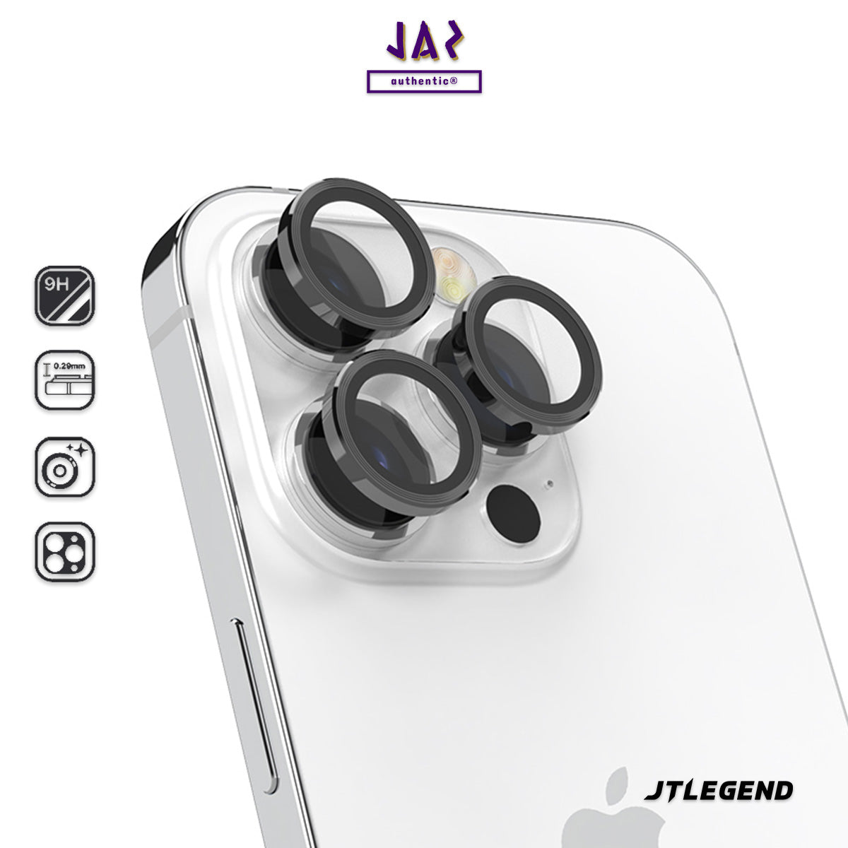 JTLEGEND Titanguard Glass Camera Lens Protector for iPhone 15 Series (2023)