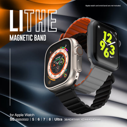 JTLEGEND Lithe Magnetic Band for Apple Watch 49mm/45mm/44mm/42mm, Black
