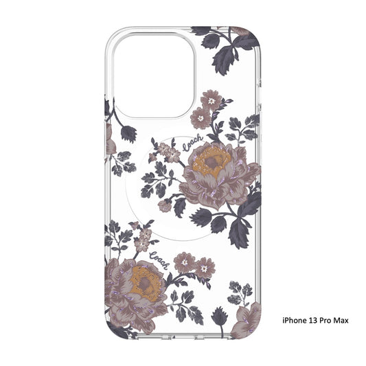 Coach Protective Magsafe Magnetic Case for iPhone 12/13 Pro Max 6.7" (2020/2021), Moody Floral/Purpl