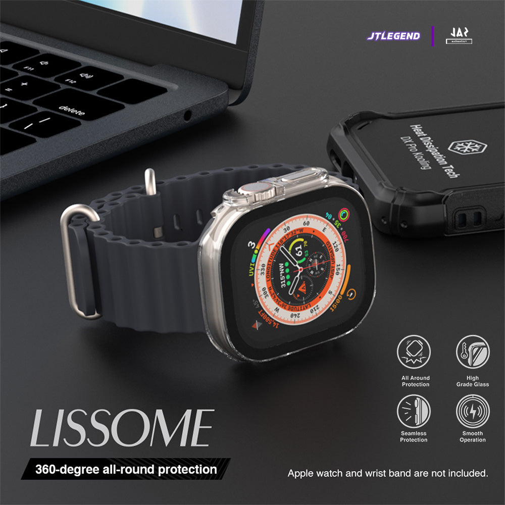 JTLEGEND Lissome Apple Watch Touch Sensitive Durable Protection Case for Apple Watch 41mm / 45mm, Black