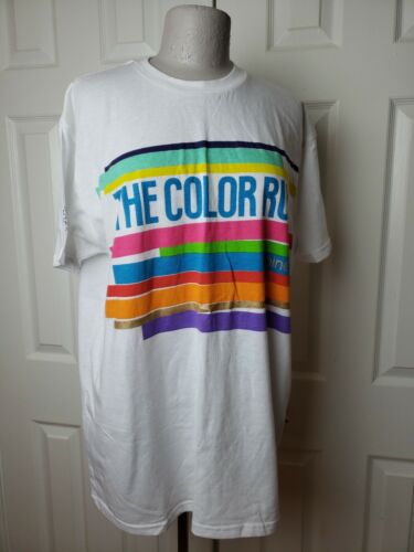 The Color Run Shine CIMB Bank Short Sleeve T-Shirt (Large), White (Used)